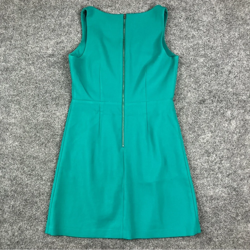 LOFT Teal V-Neck Mini Dress - Picture 4 of 5